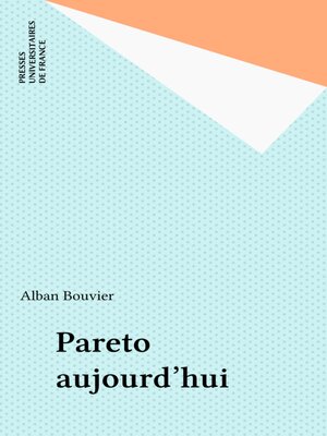 cover image of Pareto aujourd'hui